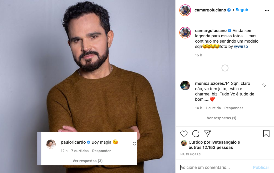 Cantor recebe mensagem de famoso com 'cantada' (Foto: Montagem)