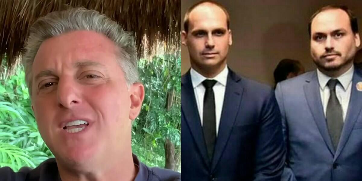 Luciano Huck é criticado por Eduardo e Carlos Bolsonaro após promover festa de aniversário e quebrar isolamento (Foto: Reprodução)