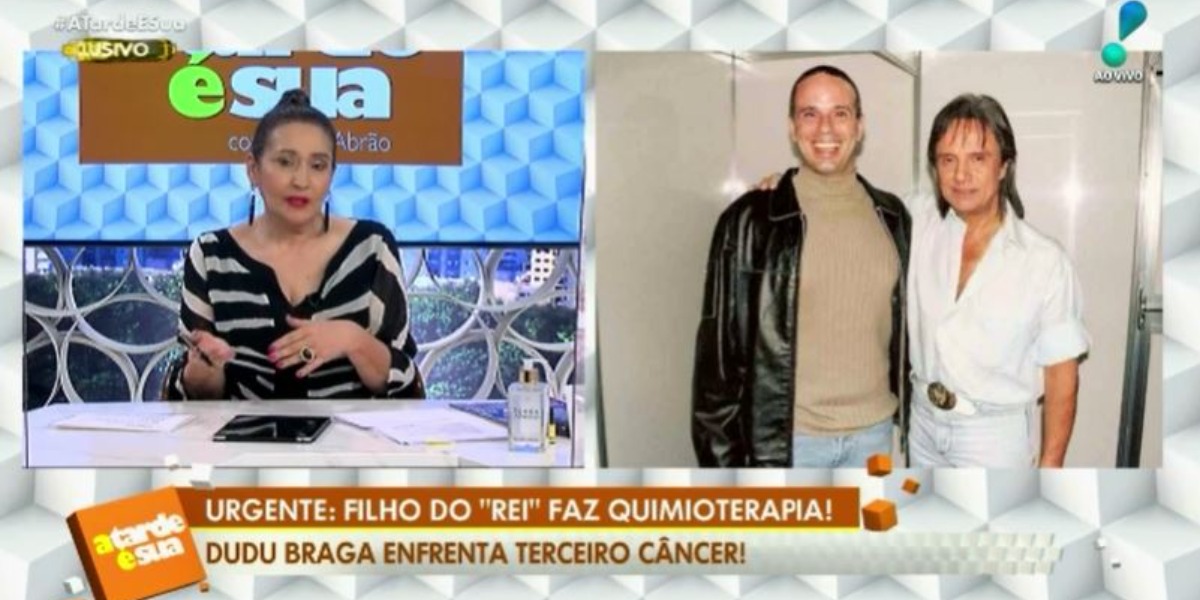 O programa de Sonia Abrão, o "A Tarde é Sua", noticiou novo câncer de Dudu Braga (Foto: Reprodução/RedeTV!)