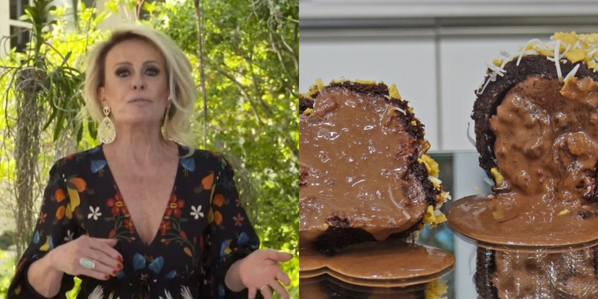 Ana Maria Braga prepara sorvete de rocambole com chocolate (Foto: Reprodução)