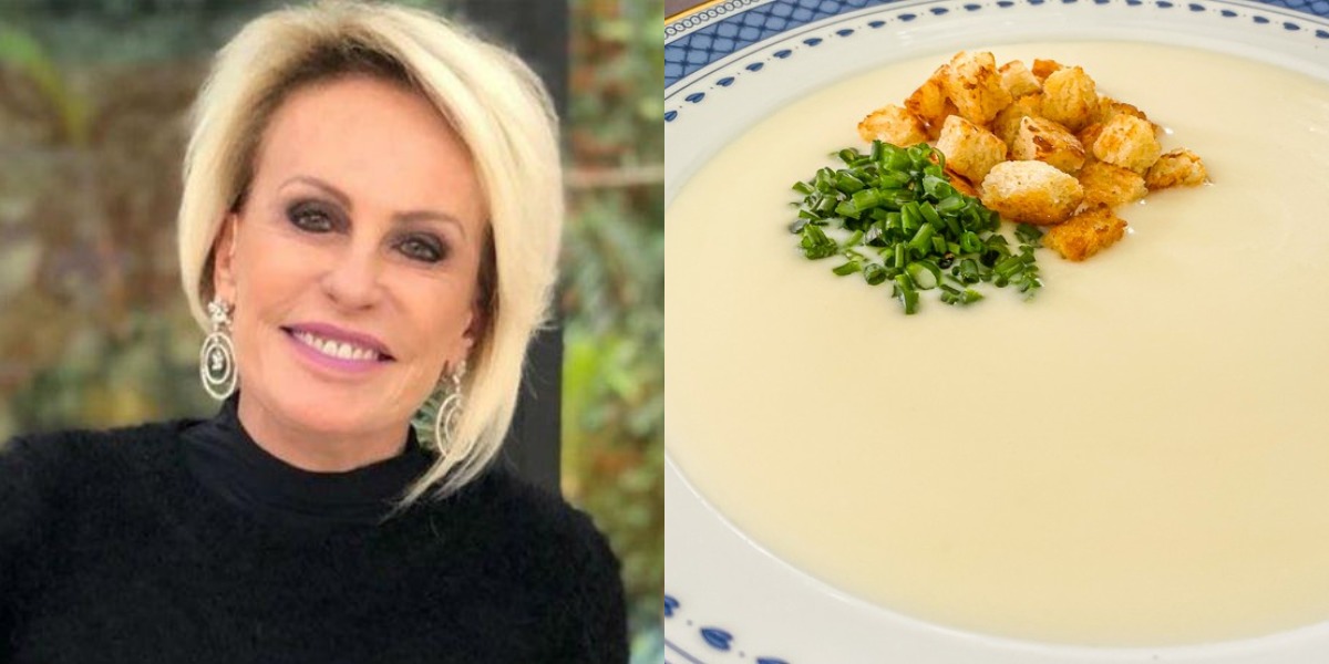 Ana Maria Braga prepara Parmentier (sopa de batata com alho-poró) no Encontro de hoje - Foto: Reprodução