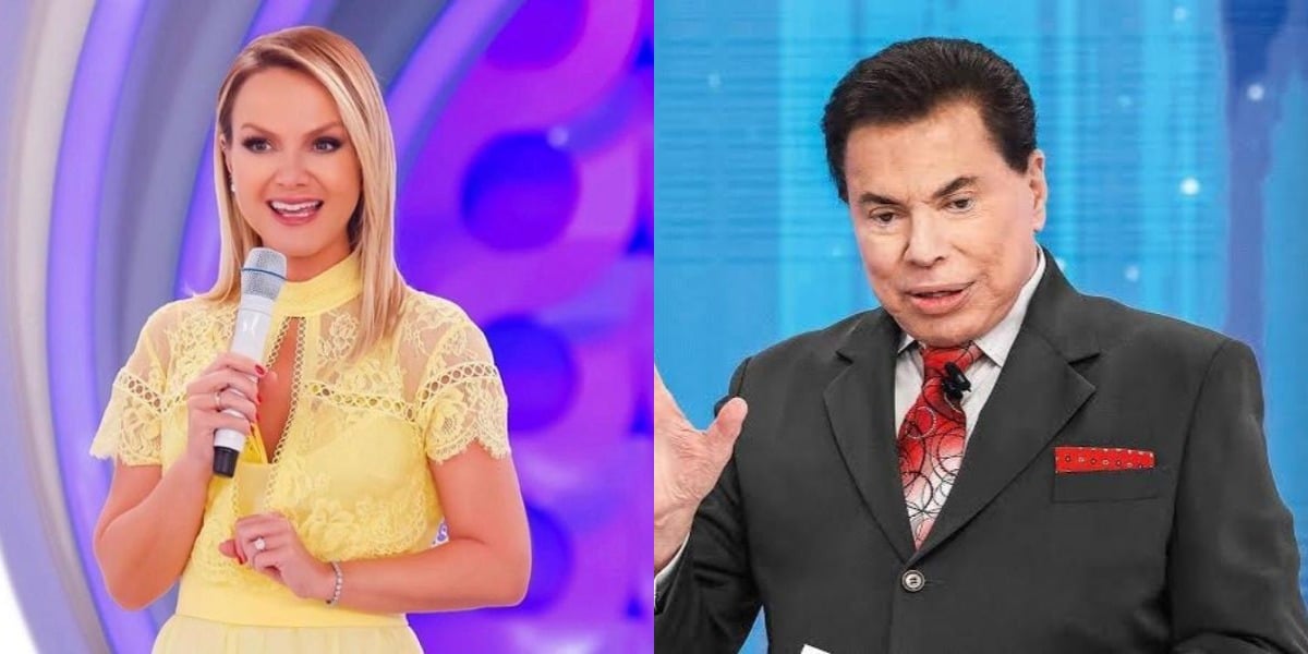 Eliana desliga telefone na cara de Silvio Santos (Foto: Reprodução)