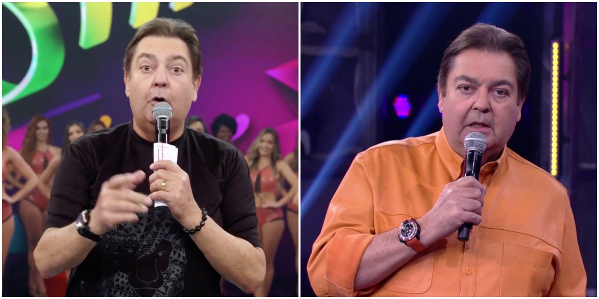 O apresentador Faustão surpreendeu ao aparecer de pouca roupa - Foto: Montagem