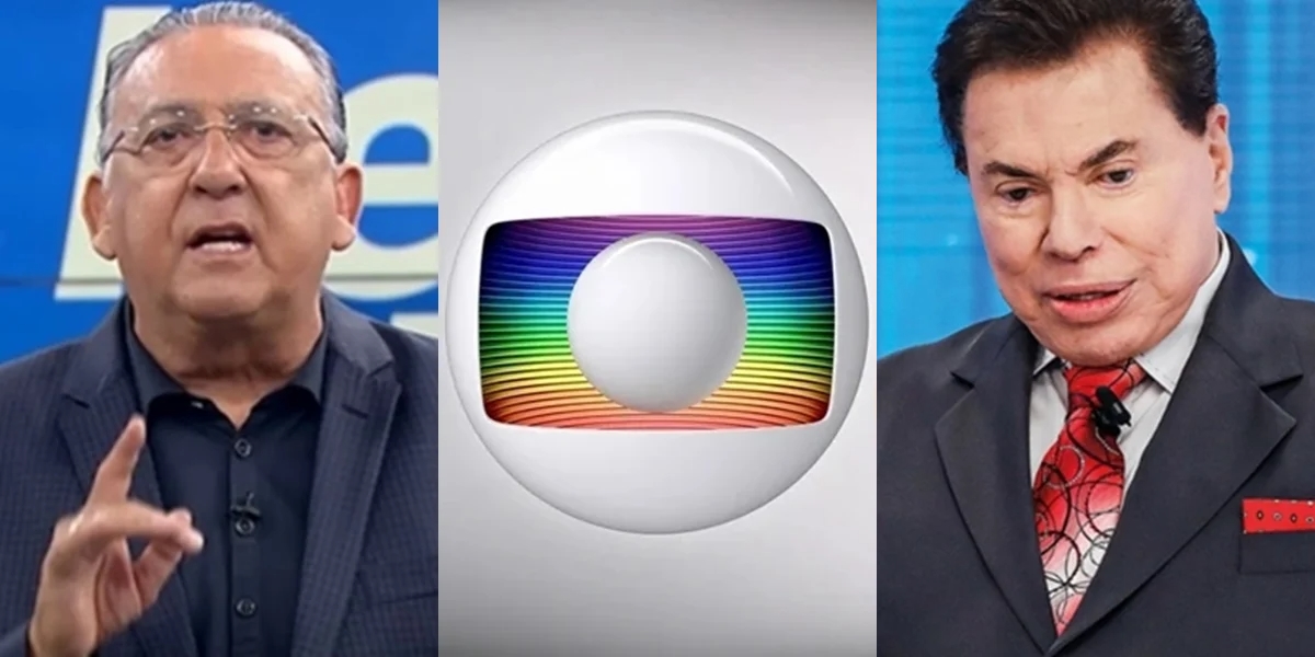 Galvão Bueno, principal nome do esporte da Globo, e Silvio Santos, que comprou os direitos de transmissão da Libertadores para o SBT (Foto: Reprodução/Globo/Divulgação/SBT)