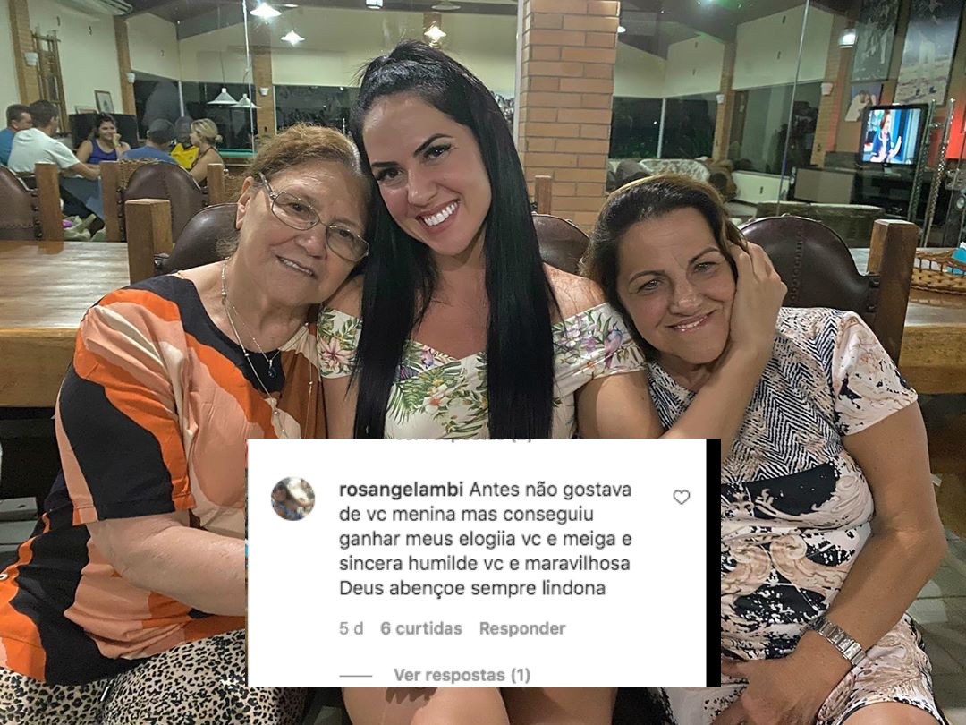 Graciele Lacerda recebeu um comentário de um seguidor (Foto: reprodução)