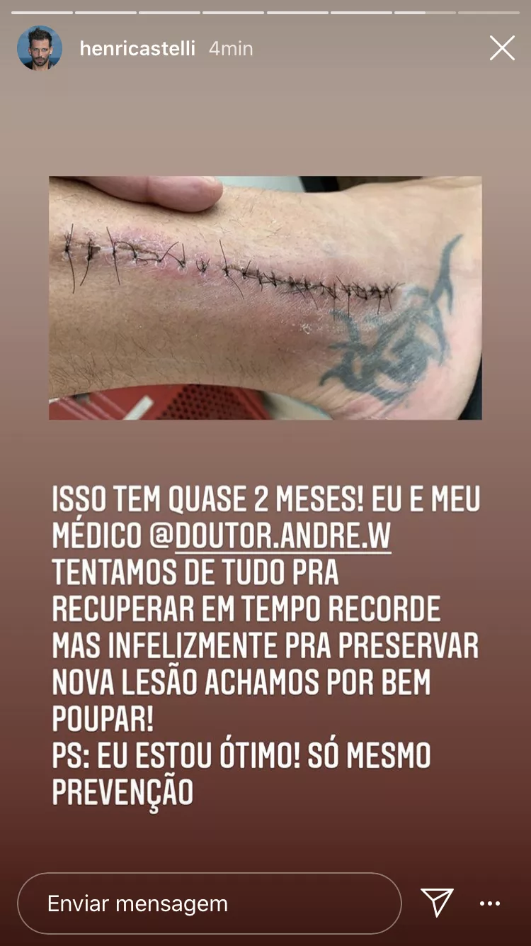 Henri Castelli falou sobre seu acidente (Foto: reprodução)