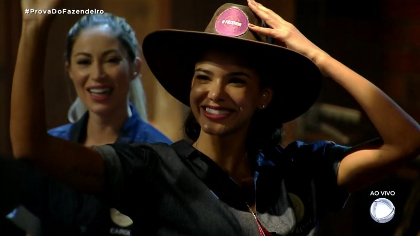 Jakelyne Oliveira, Miss Brasil 2013, se consagrou como a primeira fazendeira em A Fazenda 12 (Foto: reprodução/Record)