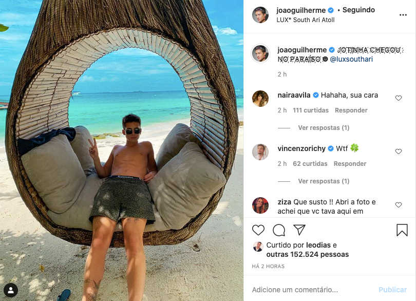 João Guilherme em seu Instagram (Foto: reprodução)