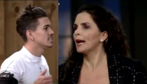 Luiza e Biel bateram boca ao vivo (Imagem: Montagem)