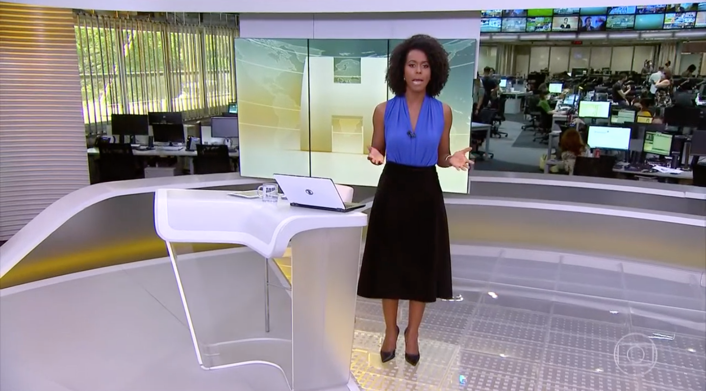 Maju Coutinho retornou ao 'Jornal Hoje' (Foto: reprodução/Globo)