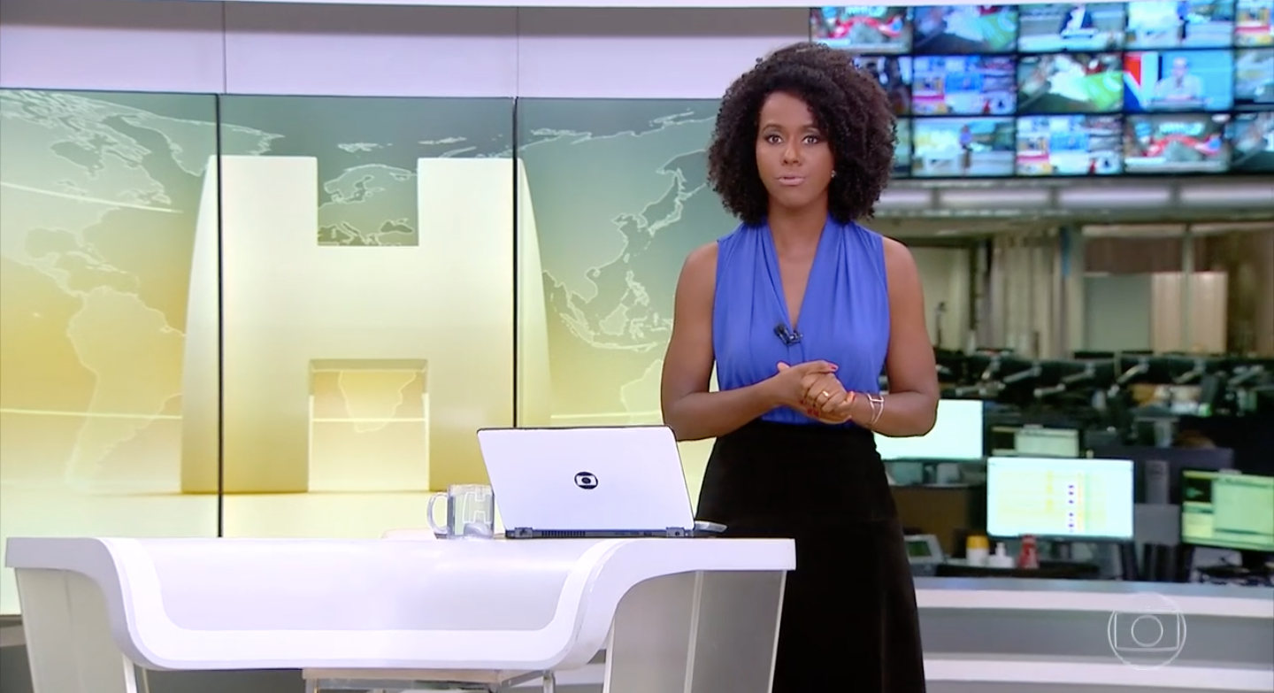 Maju Coutinho retornou ao 'Jornal Hoje' (Foto: reprodução/Globo)