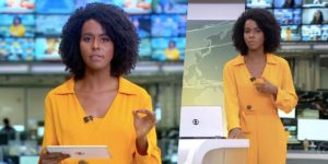 Maju Coutinho apresenta o 'Jornal Hoje' (Foto: reprodução/Globo)