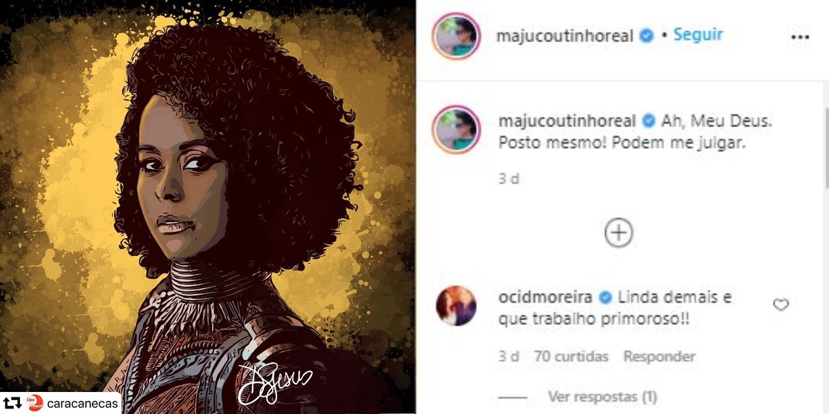 Maju Coutinho ganhou homenagem de fãs (Foto: Reprodução/Instagram)