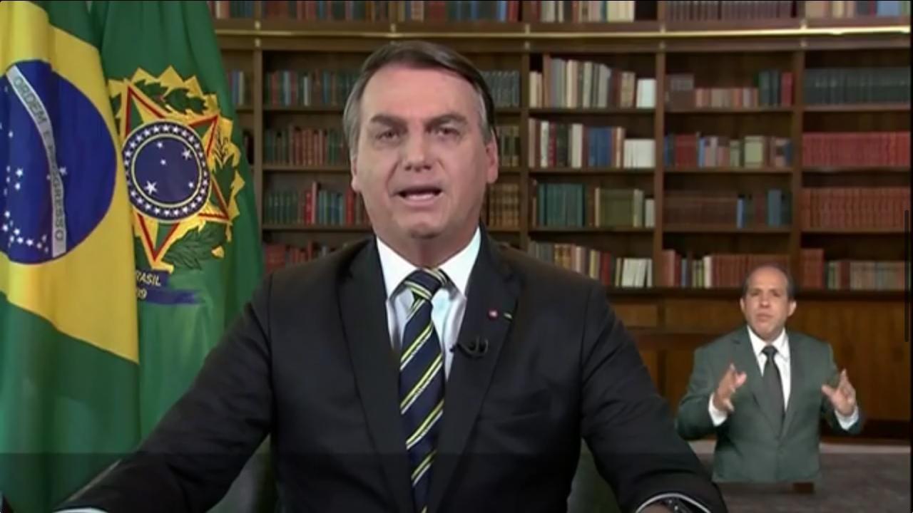 Bolsonaro fez pronunciamento em rede nacional - Foto: Reprodução