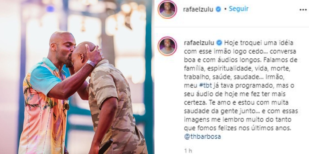 Rafael Zulu se declarou a Thiaguinho (Foto: Reprodução/Instagram)