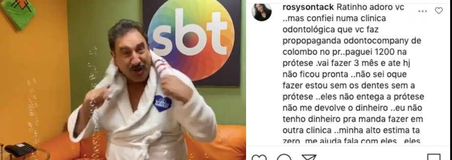 Ratinho foi desmascarado na internet (Foto: reprodução/Instagram)