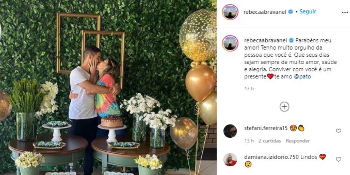 Rebeca Abravanel comemorou os 31 anos de vida de Pato (Foto: Reprodução/Instagram)