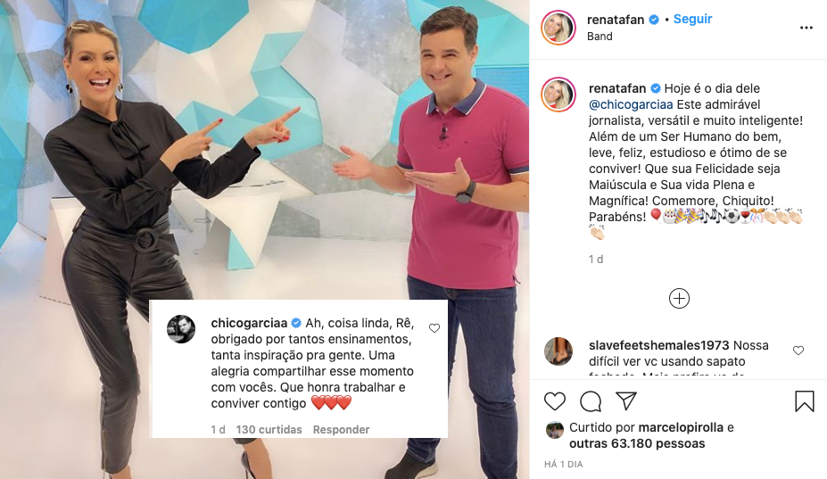 Renata Fan se declarou para um colega de trabalho (Foto: reprodução/Instagram)