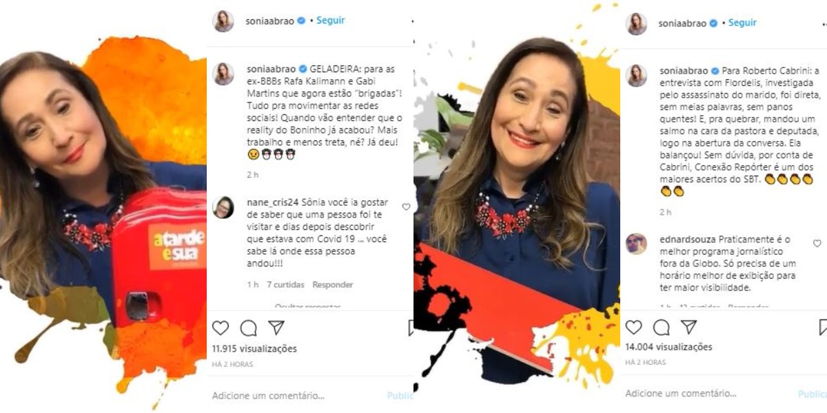 Sonia Abrão do "A Tarde é Sua" (Foto: Reprodução/Instagram)