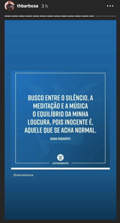 Thiaguinho em seus stories (Foto: reprodução/Instagram)