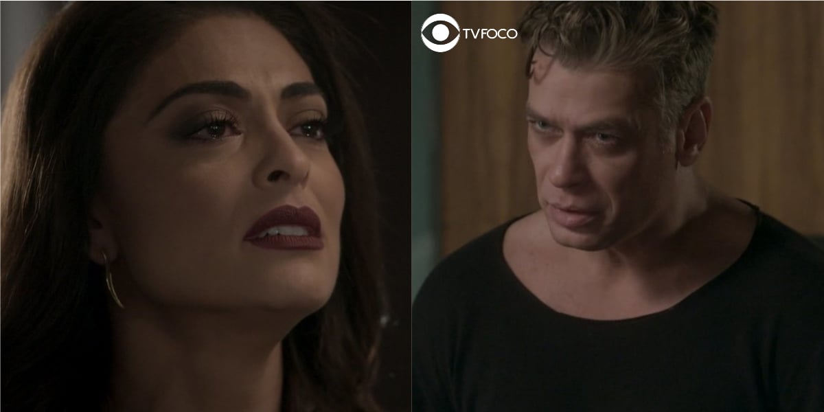 Fotomontagem de Arthur e Carolina da novela Totalmente Demais