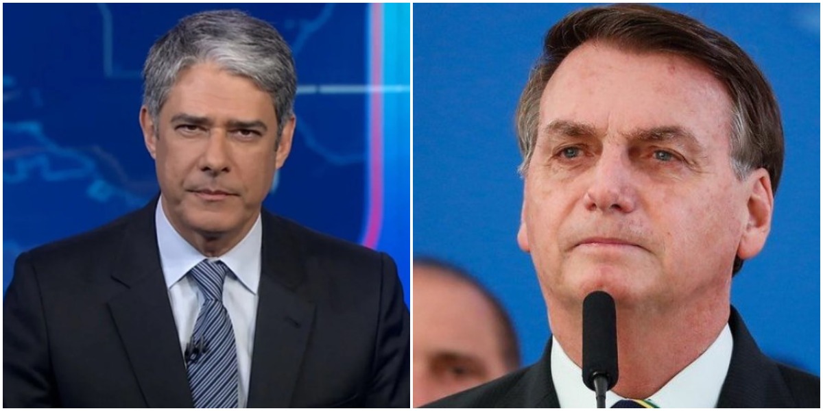 O jornalista William Bonner virou alvo de Bolsonaro - Foto: Montagem