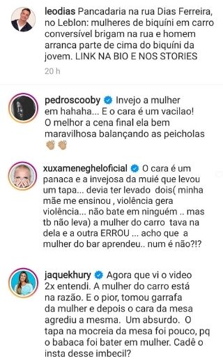 Xuxa Meneghel resolveu emitir sua opinião sobre a confusão no Leblon (Foto: Reprodução)