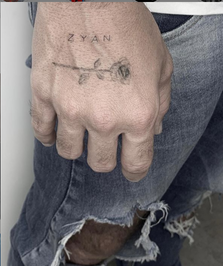 Bruno e sua tatuagem com o nome do filho Zyan (Foto: Reprodução) Giovanna Ewbank