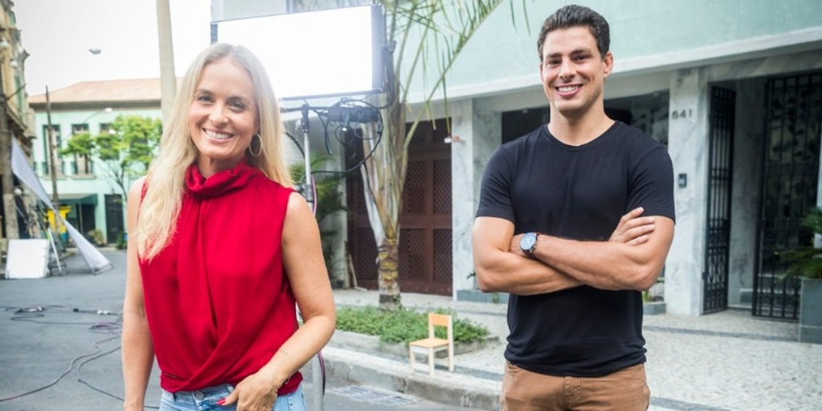 Cauã Reymond em entrevista para o podcast da apresentadora Angélica (Foto: Reprodução/Globo)