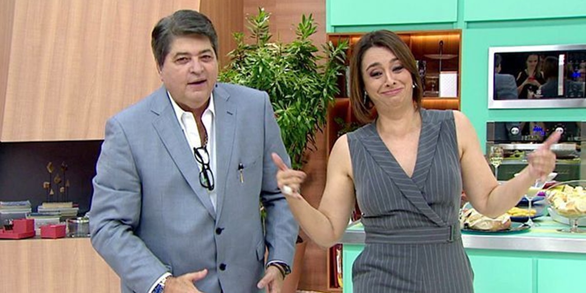 Datena e Catia Fonseca formam parceria nas tardes da Band (Foto: Reprodução)