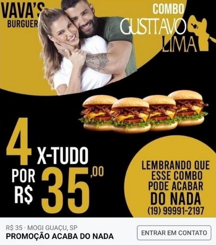 Campanha feita por restaurante de Mogi Guaçu, em São Paulo, que viralizou nas redes sociais (Foto: Reprodução)