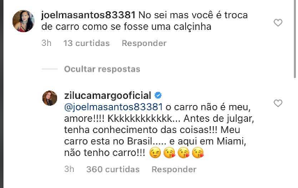 Post de Zilu causa polêmica em Instagram 