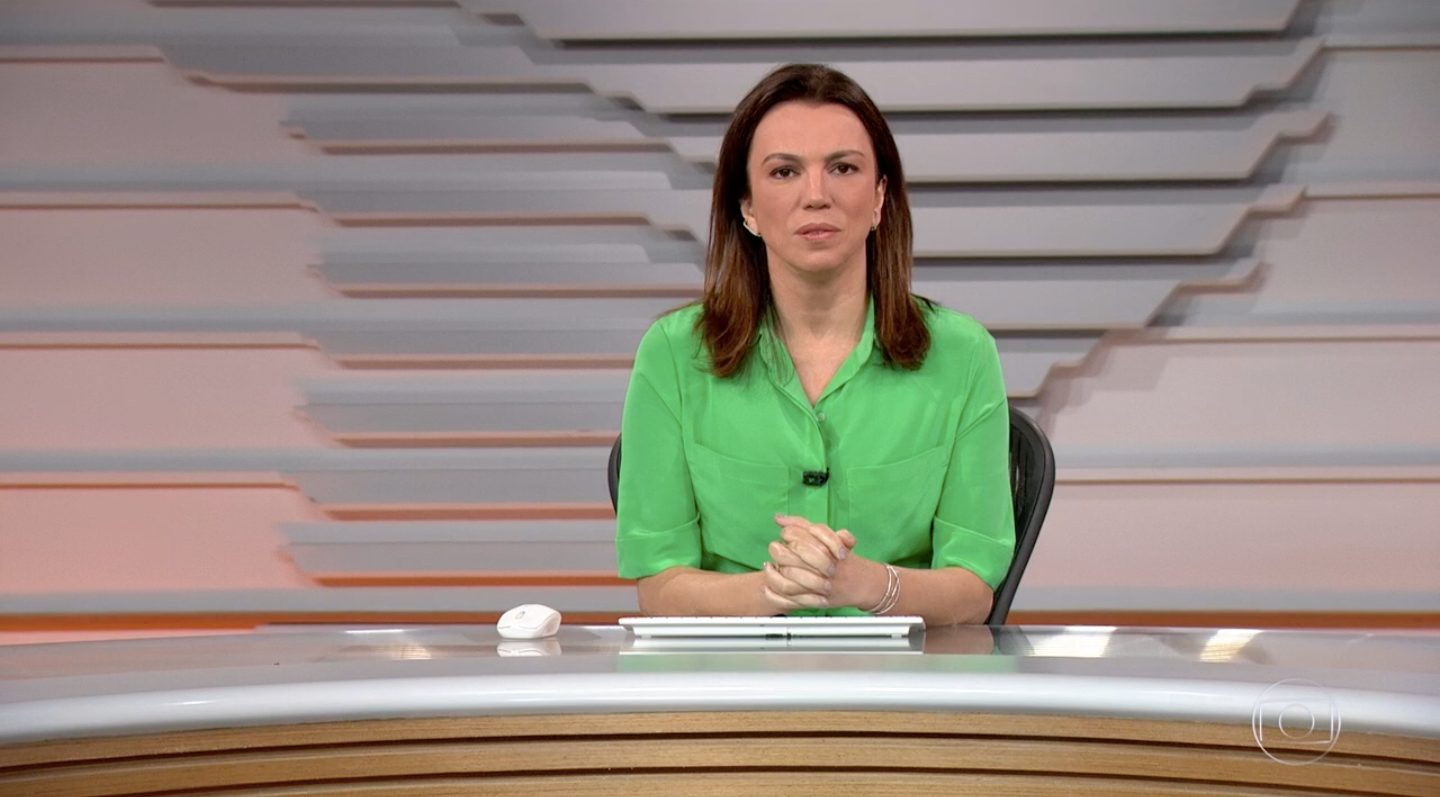 Ana Paula Araújo no comando do 'Bom Dia Brasil' (Foto: reprodução/Globo)