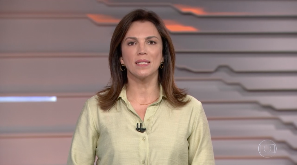 Ana Paula Araújo no comando do 'Bom Dia Brasil' (Foto: reprodução/Globo)