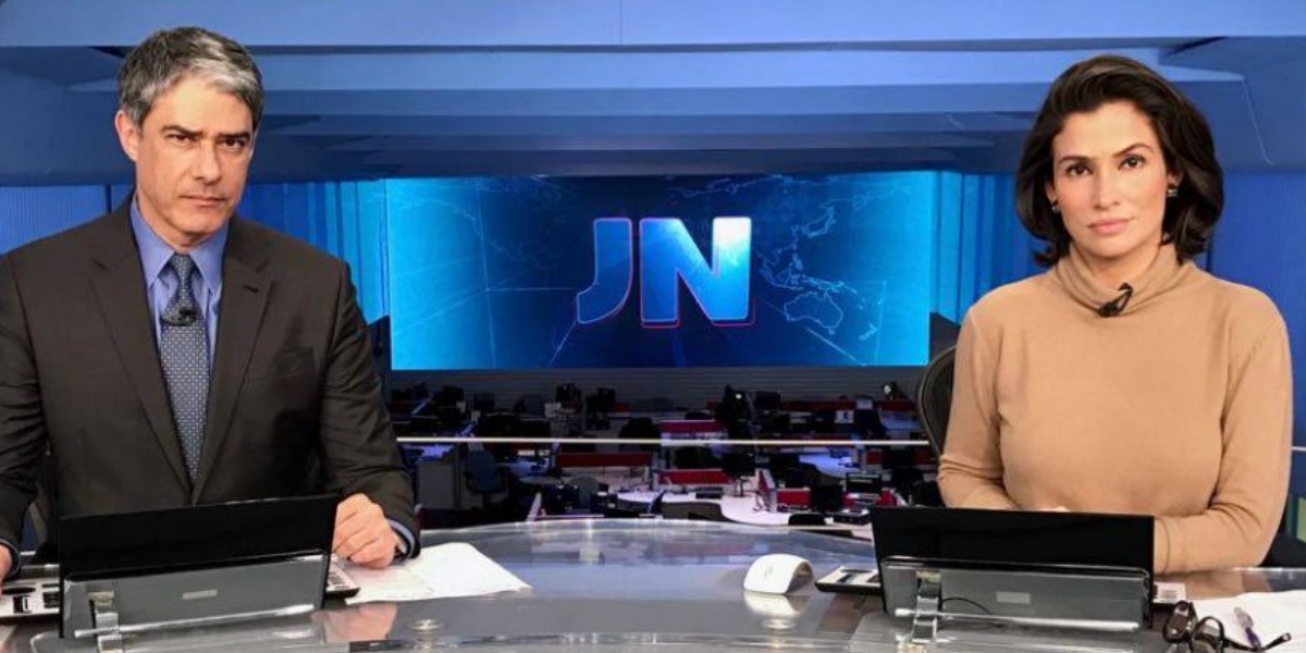 William Bonner e Renata Vasconcellos no "Jornal Nacional" (Foto: Reprodução/TV Globo)