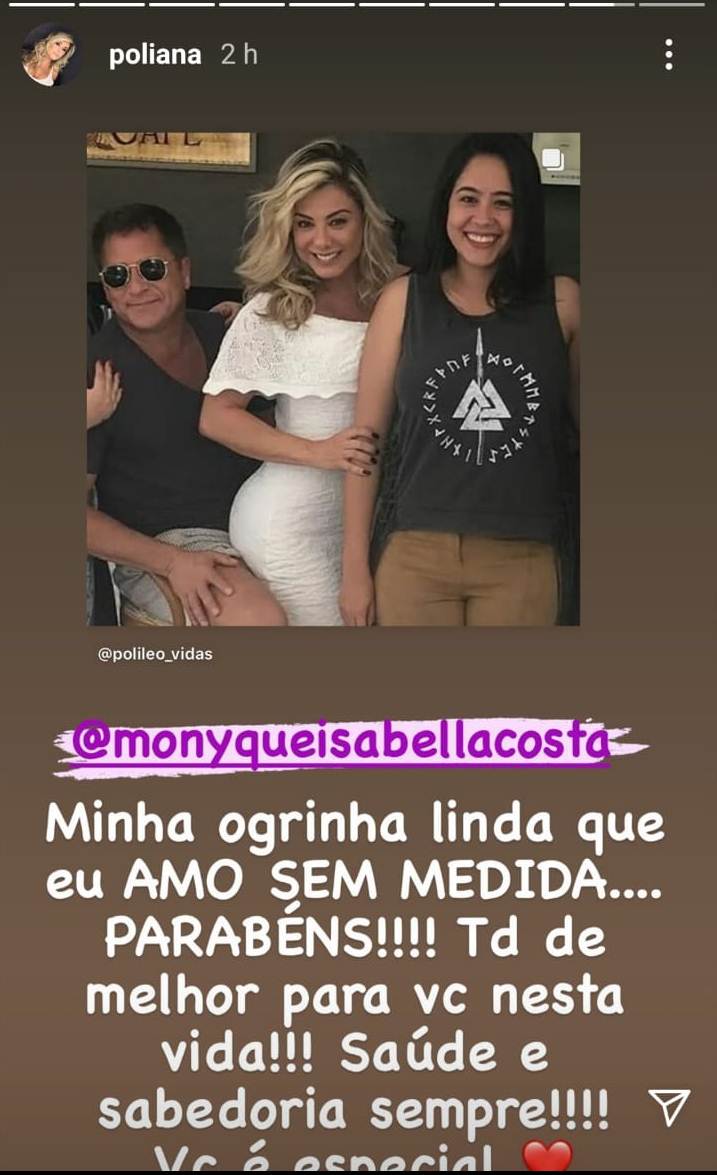 Esposa de Leonardo parabenizou enteada e a chamou de 'ogra' (Foto: Reprodução/ Instagram)