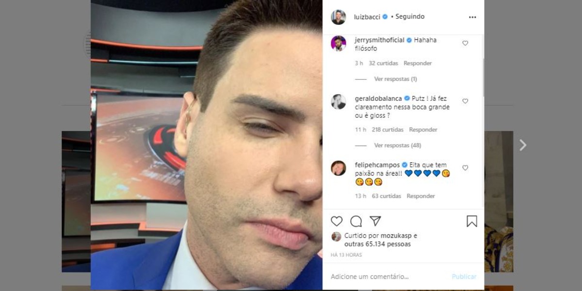 Luiz Bacci divertiu os amigos nas redes sociais (Foto: Reprodução/Instagram)