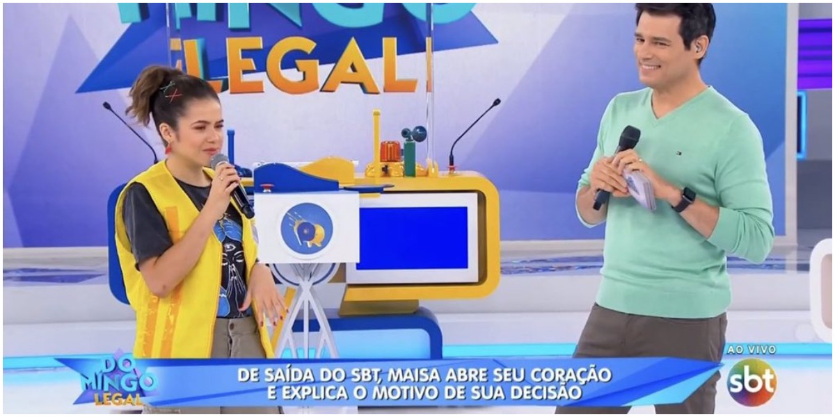 Maisa apareceu no Domingo Legal e falou sobre sua saída do SBT (Foto: Reprodução)