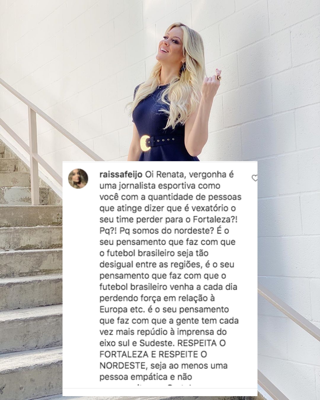 Renata Fan foi duramente criticada por uma seguidora (Foto: reprodução/Instagram)