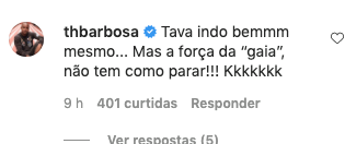 Thiaguinho comenta publicação de Fernanda Souza 