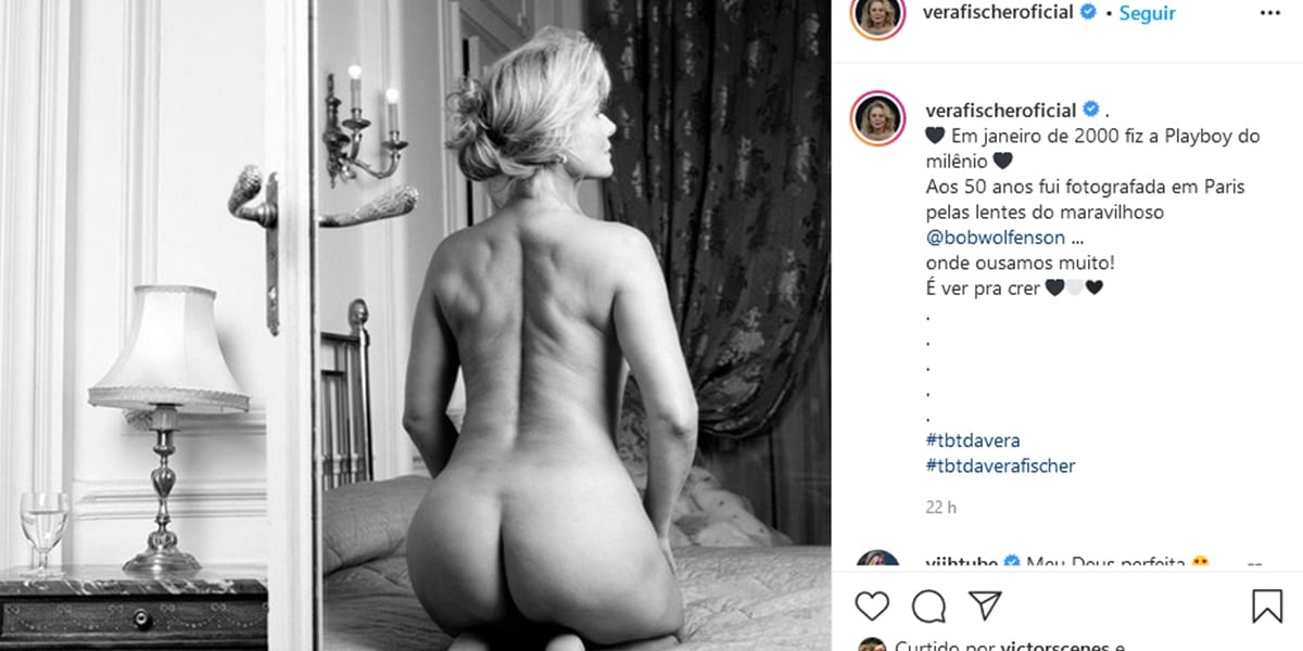 Vera Fischer surgiu nua em foto no Instagram (Imagem: Reprodução) 