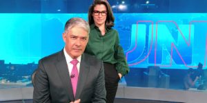 William Bonner e Renata Vasconcellos no Jornal Nacional (Foto: Divulgação / TV Globo)