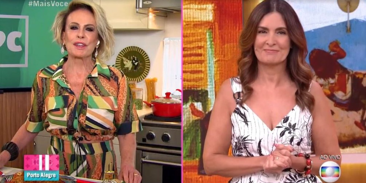 Ana Maria Braga e Fátima Bernardes no "Mais Você" de hoje (Foto: Reprodução/TV Globo)