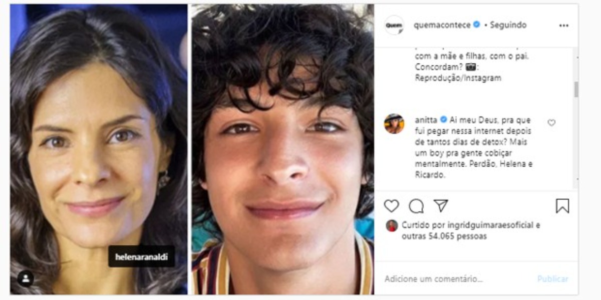 Comentário de Anitta (Foto: Reprodução)