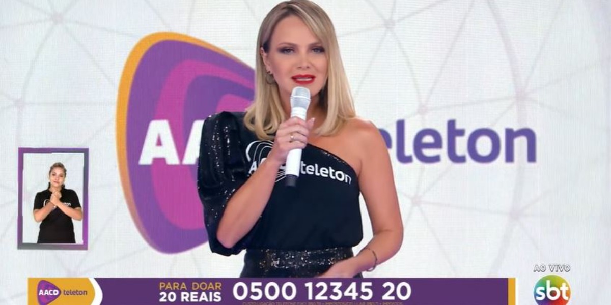 Eliana no Teleton, que foi mal de audiência (Foto: Reprodução/SBT)