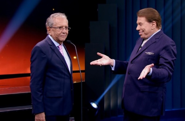 O apresentador e Silvio Santos (Foto: Reprodução)