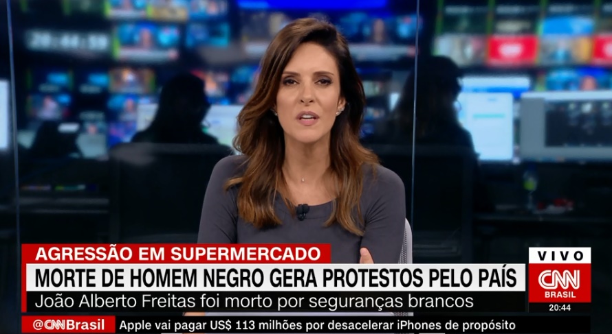 Monalisa Perrone teve que se desculpar ao vivo na CNN Brasil (Foto: Reprodução)