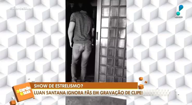 Luan Santana ignorou fãs na gravação de um clipe (Foto: Reprodução/RedeTV!)