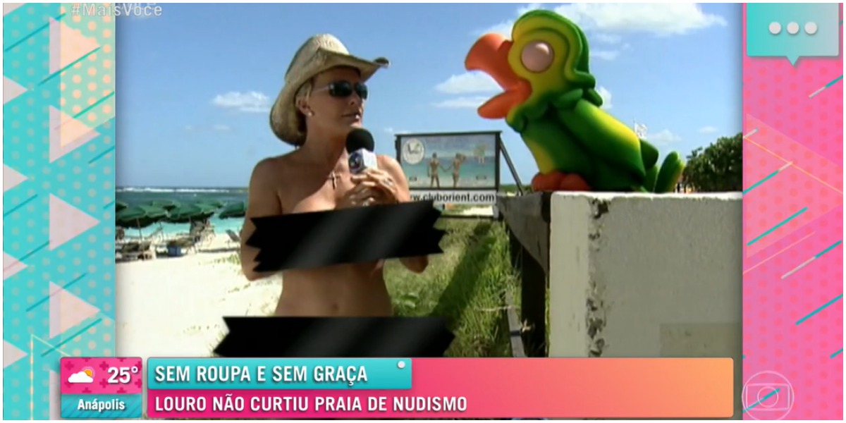 Ana Maria Braga recordou viagem a praia do nudismo junto de Louro José (Foto: Reprodução)