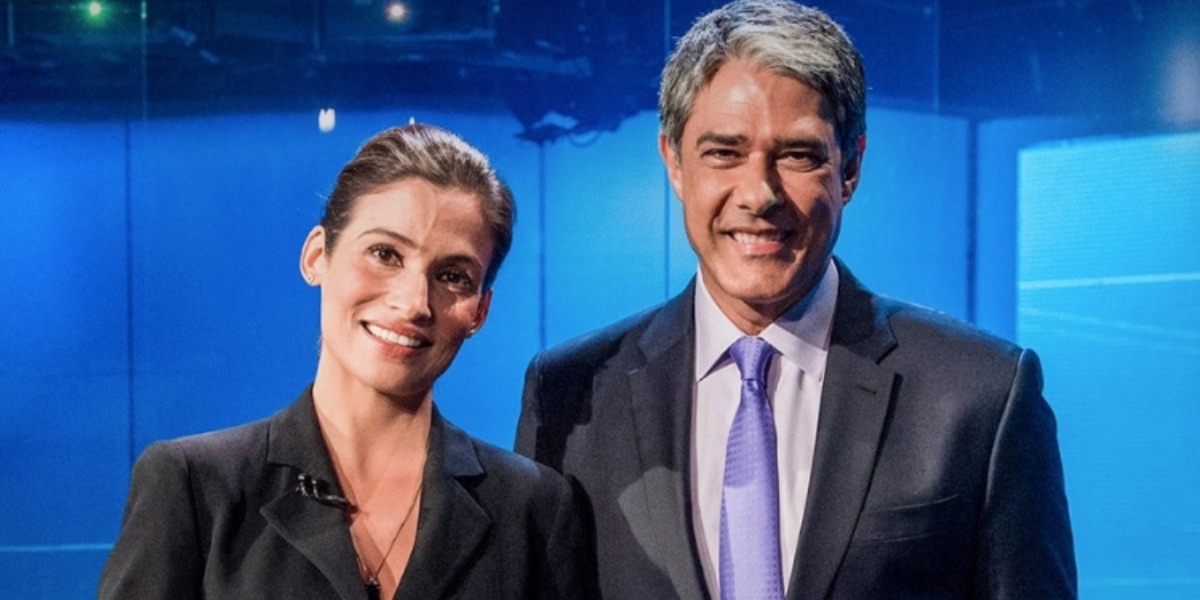 Renata Vasconcellos e William Bonner são âncoras do "Jornal Nacional" (Foto: Divulgação/TV Globo)